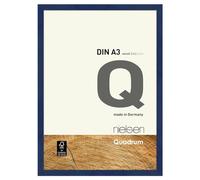 nielsen Quadrum Wooden Picture Frame - Blue A3, 29.7x42cm - with Float Glass and Easy Push-Turn Clips - for Photos and Art