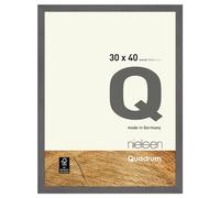 nielsen Quadrum Wooden Picture Frame Grey 30x40cm with Float Glass and Push and Turn Clips