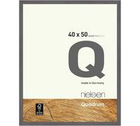 Quadrum 40 x 50cm Wooden Picture Frame With Protective Glass Front Nielsen Mid Grey One Size