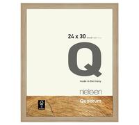nielsen Quadrum Wooden Picture Frame - Oak Natural 24x30cm - with Float Glass and Easy Push-Turn Clips - for Photos and Art