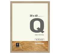 nielsen Quadrum Wooden Picture Frame Oak Natural 30x40cm with Float Glass and Push and Turn Clips