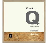 nielsen Quadrum Wooden Picture Frame - Oak Natural 40x40cm - with Float Glass and Easy Push-Turn Clips - for Photos and Art