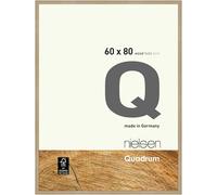 nielsen Quadrum Wooden Picture Frame - Oak Natural 60x80cm - with Float Glass and Easy Push-Turn Clips - for Photos and Art