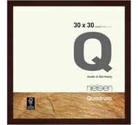 nielsen Quadrum Photo Frame, 30x30cm Wood Picture Frame, Wenge Photo Frame with Protective Float Glass and Push and Turn Clips - Wenge