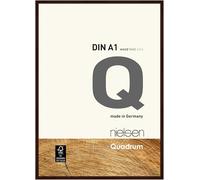 nielsen Quadrum Wooden Picture Frame Wenge A1, 59.4x84.1cm with Float Glass and Push and Turn Clips
