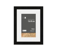 Nielsen Skava 13 X 18Cm Black Wooden Picture Frame With 9X13Cm Mount, Float Glass And Push/turn Clips