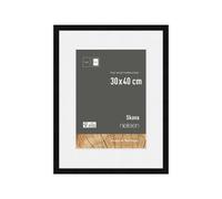 Nielsen Skava 30x40 Black Wooden Picture Frame With A4 Mount, Black