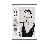 nielsen Super 8 Aluminium 20x28 Picture Frame (50x70cm) with Modern Art Print in Black | Size: 50x70 cm Nielsen Black 50x70 cm