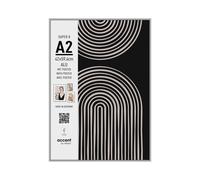 nielsen Super 8 Aluminium A2 Picture Frame (42x59.4cm) with Modern Art Print in Silver | Size: 42x59.4 cm Nielsen Silver 42x59.4 cm
