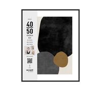 Nielsen Super 8 Black Aluminium Picture Frame 16X20 (40X50Cm) With Modern Art Print