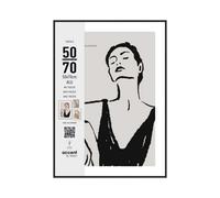 Nielsen Super 8 Black Aluminium Picture Frame 20X28 (50X70Cm) With Modern Art Print