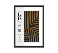 Nielsen Super 8 Black Aluminium Picture Frame 5X7 (13X18Cm) With Modern Art Print
