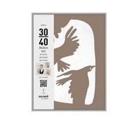 Nielsen Super 8 Silver Aluminium Picture Frame 12X16 (30X40Cm) With Modern Art Print