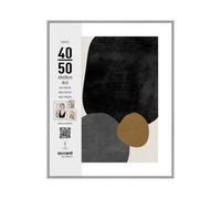 Nielsen Super 8 Silver Aluminium Picture Frame 16X20 (40X50Cm) With Modern Art Print