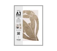 Nielsen Super 8 Silver Aluminium Picture Frame A3 (29.7X42Cm) With Modern Art Print