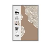 Nielsen Super 8 Silver Aluminium Picture Frame A4 (21X29.7Cm) With Modern Art Print