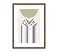 accent by nielsen Velino Picture Frame - Walnut 50x70cm - with Glass Front - Ready-to-Hang with Contemporary Poster Print