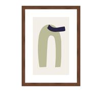 accent by nielsen Velino Picture Frame - Walnut A2, 42x59.4cm - with Glass Front - Ready-to-Hang with Contemporary Poster Print