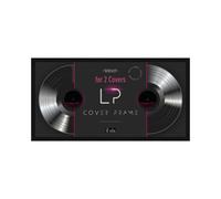 nielsen Vinyl Double Record Display Frame - Black Wood 31.4x63.3x2.5cm - fits Double LPs - with Push and Turn Clips