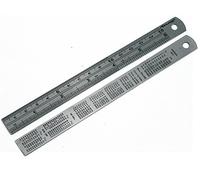 Nielson 6 INCH 150MM Stainless Steel Rule Conversion Table ON Back