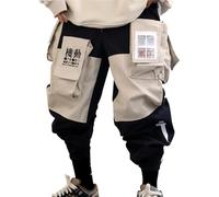 Niepce Inc Japanese Streetwear Men's Cargo Pants, Black-p8, XXL