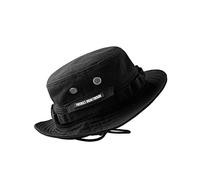 Niepce Inc Streetwear Black Men's Bucket Hat with Strings, Black1, One size