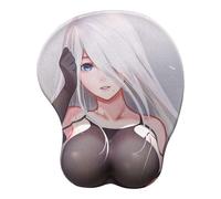 Nier: Automata 2b Anime Mouse Pads With Silicone Gel Wrist Rest Support 3d Gaming A2 Mousepads 2way Skin