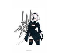 Nier Automata 2B Notebook: Notebook 120 pages | 6 x 9 | Journal | Diary | gift For Students, Teens, and Kids