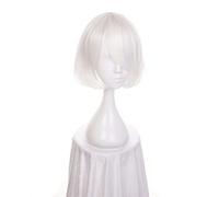 NieR:Automata 2B YoRHa No. 2 Type B Heroine Cosplay Wig White Short Bobo Styled Synthetic Hair Wigs + Wig Cap