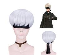 Nier Automata Cosplay Kostüm Yorha No.9 Typ S Outfit Herren Sets Jacke + Hose + Rucksack + Handschuhe + Krawatte + Socken + Perücke 9S Uniformen Xxl Nur Perücke