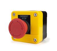 NIERBO Emergency Stop Mushroom Push Button Switch, 660V 10A Red, Manual Operation
