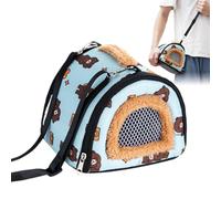 Niesel Animal Carrier Bag - Cold-Weather Winter Pouch | Chinchilla Carrier Shoulder Bag | for Bunny Reptile Chameleon Hedgehog Camping Short Outings Commuting Road Trips