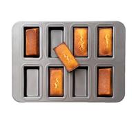 Niesel Banana Bread Loaf, Bread Baking, Rectangle Loaf Pans - 8 Cavity Split Rectangular Meat Non-Stable Bowl for Muffin, Brownies, Cupcake, Cheesecake