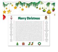 Niesel Bathroom Word Search Wall Decor | 36x24 Inch Fun Art | Thanksgiving Activity - for Adults Seniors Bathroom Kids Christmas Halloween Home Office School