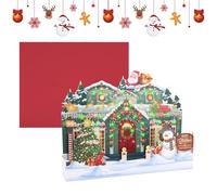 Niesel Christmas Pop Cards,Holiday Pop Cards with Light and Music for Christmas Season - Greetings for Millennials Younger Generations Families with Children Women Friends Kids Son Daughter Husband