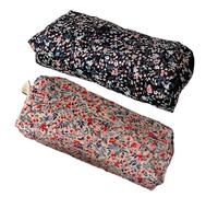 Niesel Corduroy Pants Pencil Case | 2 Pieces Cute Pen Pockets for Teenage Girls - Bag with 3D Flower Embroidery for Women Teenagers Children School Travel Girls