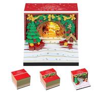 Niesel Desk Calendar 2026 | 3D Christmas Arch Tear-Off Calendar 2026 - Notepad Paper Sculpture for Home Decor Dorm Office School | Planning Home Office School Classroom