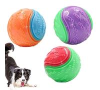 Niesel Dog Balls Scooby Doo Squeaky Toy for Puppy Chew Teeth Cleaning Interactive Pet Play Pack