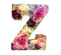 Niesel Floral Resin Night Light Letter with Pressed Flowers & LED - Decorative Lamp with Initial & Dry Flowers