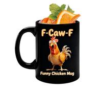 Niesel Funny chicken cups, ceramic mugs for drinks, tea cups for the household, for beer, milk, study, dining room, teacher, student, hotel, collector, birthday, holiday, gathering