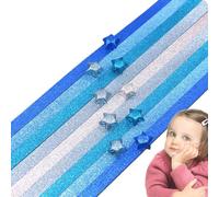 Niesel Glitter Paper Strips for Stars, 520 Sheets Lucky Star Paper Strips with Colour Gradient, Safe Star Paper, Lucky Star Paper for Crafts, Art, School