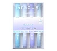 Niesel Pastel Highlighter,4 Color Gradient Pastel School Supplies - Cream Colors Chisel Tip, Aesthetic Highlighter Marker, Water Based, Quick Dry For Bible Study Notes