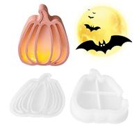 Niesel Pumpkin Mould for Candles, Soap Making Silicone Tool, Casting Mould for Autumn Resin and Clay for Children Hobbyists Halloween Indoor Outdoor Home Weddings Birthday Adults and