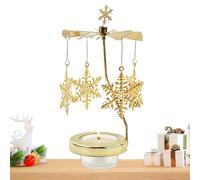 Niesel Rotating Candle Carousel | Christmas Rotary Gold Carousel Candle Spinner,Decorative Table Centerpieces for Apartment Study Room Wedding Festival Office Indoor Restaurant Entryway