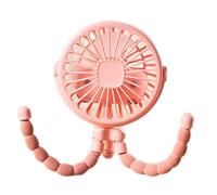 Niesel Stroller Fan Baby Stroller Fan, 3 Speeds Handheld Fan, Portable Pram Fan, Handheld Fan With Night Light Clip USB Rechargeable, 360° Rotate Flexible Tripod Handheld Cooling Fan
