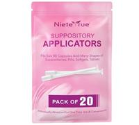 Nieteyrue (20 Packs) Disposable Vaginial Applicators Individually Wrapped Hygienic Fit to Size 00 Cap-sules and Many Shapes of Suppositories, Tablets Feminine Care Applicators from