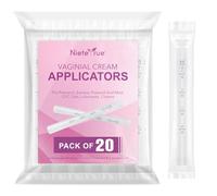 Nieteyrue Updated Disposable Vaginial Cream Applicators (20 Packs) Dosage Markings Hygienic Individually Wrapped Fit to Most Lub-ric-ants, Cream, or Gels, Feminine Care Vaginial Applicators