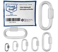 NietFullThings 3 mm Stainless Steel Quick Link Heavy Duty Screw Link Chain Connector Marine Grade V4A 316 Breaking Load 330 kg Pack of 10