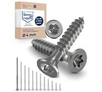 NietFullThings 4mm x 80mm Stainless Steel Torx Wood Screws, 25 Pieces, 8mm Head, 48mm Partial Thread, Countersunk Head, TX20 Drive, 118g, 5x7x2cm