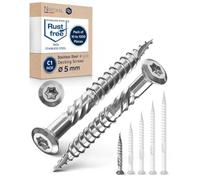 NietFullThings Decking Screws Stainless Steel A2 (304) Torx Wood Screws 5x40 mm Deck Screws for Wood Outdoor Pack of 250